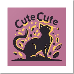 cute cat Posters and Art